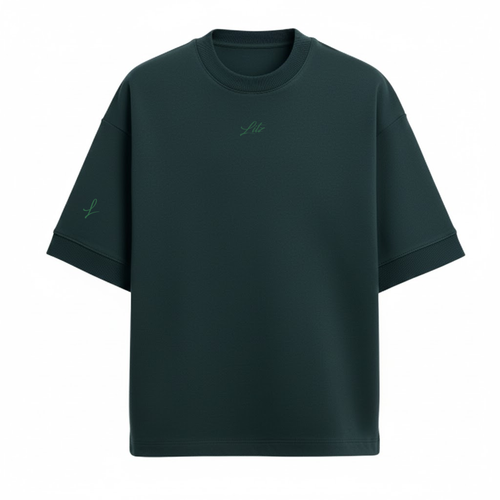 Camisa Oversized Borderie - Verde Escuro