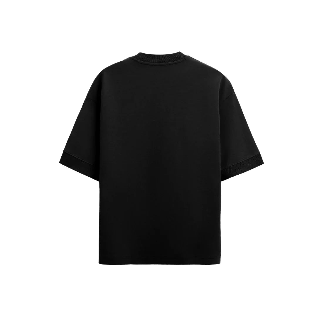 Camiseta Oversized Borderie - Preta