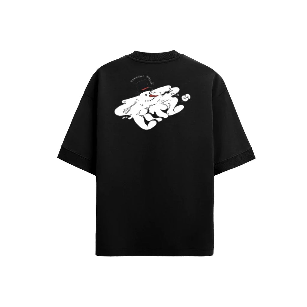 Camiseta Oversized Tropical Winter - Preta