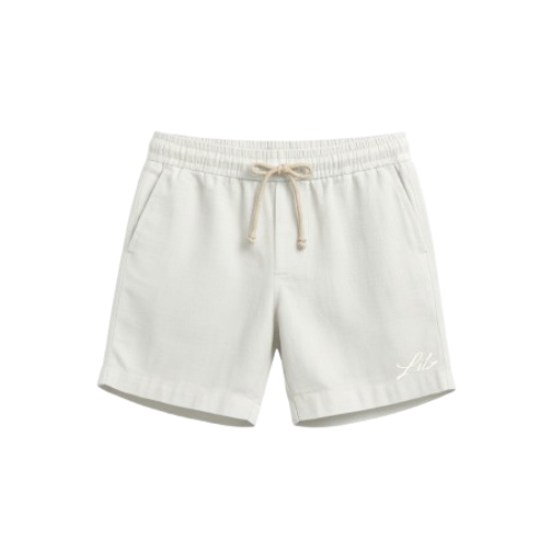 Bermuda Linho Borderie - Off White